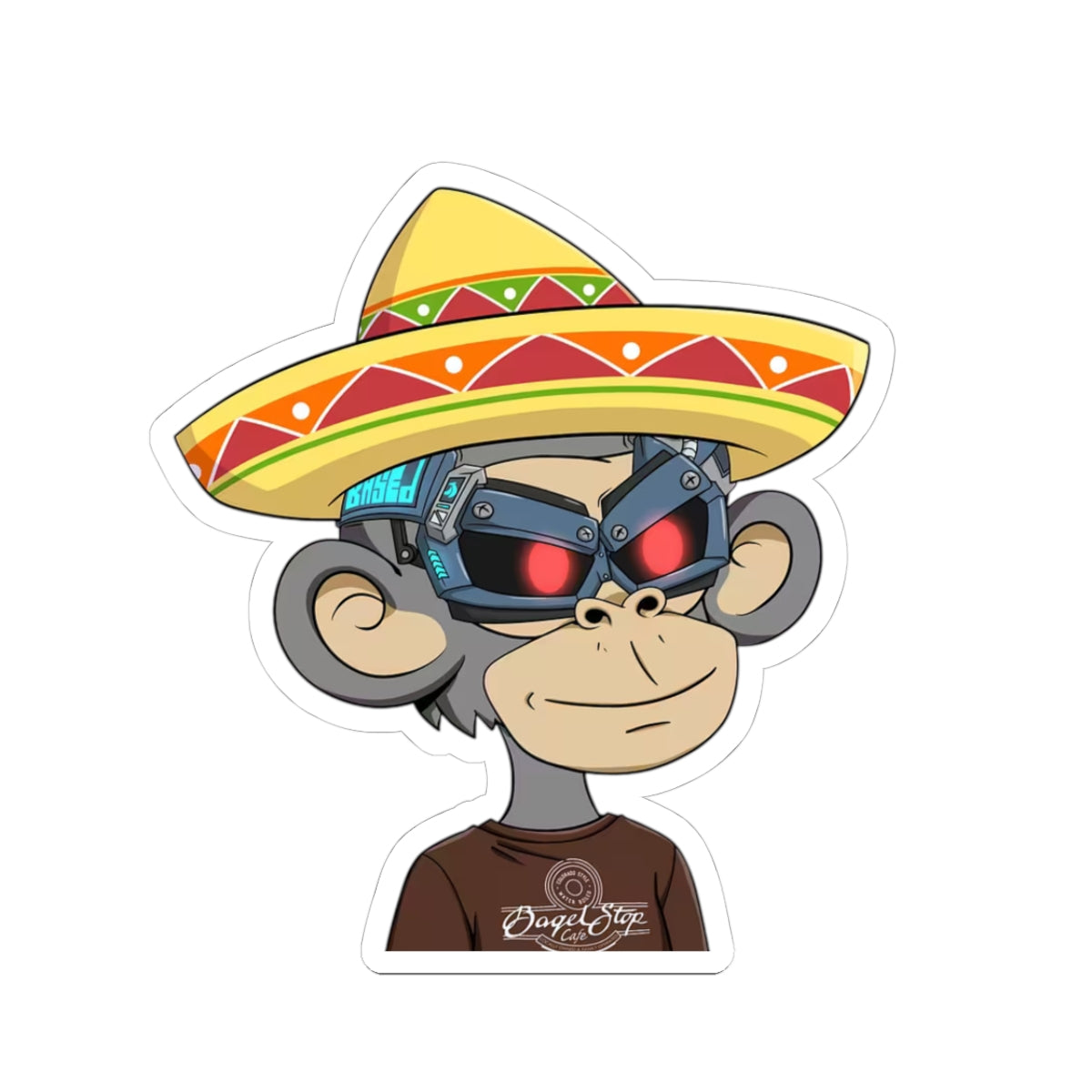 Sombrero Robot Ape Sticker